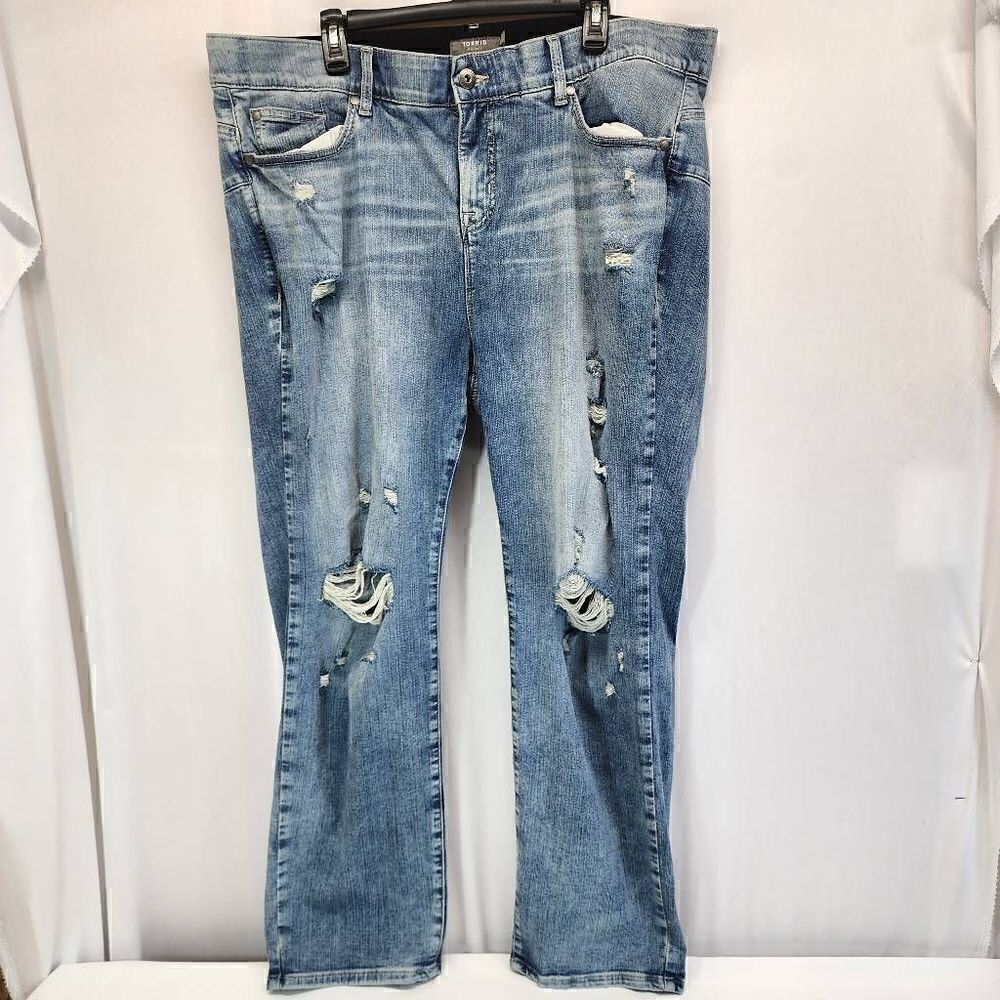 Torrid Bombshell Straight Premium Stretch Distressed Jeans Women's Size 22R